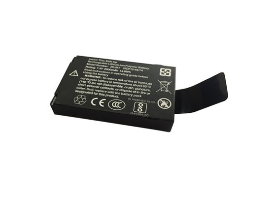 7.4V 2000mAh Lithium Ion Polymer Battery Pack with Plastic Casing Protection
