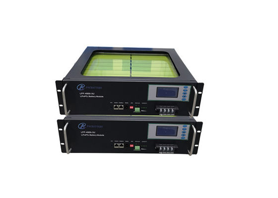 48V 50Ah 3U Rack Mount LiFePO4 Battery 4000 Cycle Life for Energy Storage System
