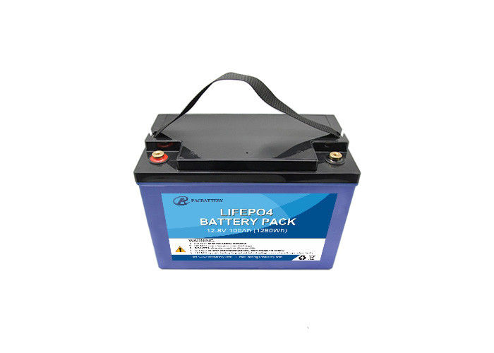 Customized 12.8v LiFePO4 Solar Battery 100Ah M8 Terminal For Street Light