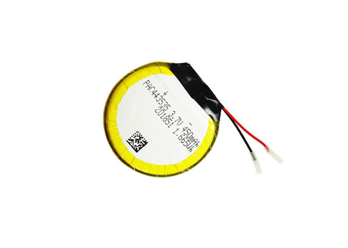 Lithium Polymer Wearable Rechargeable Battery Round shape 443535 For Watch