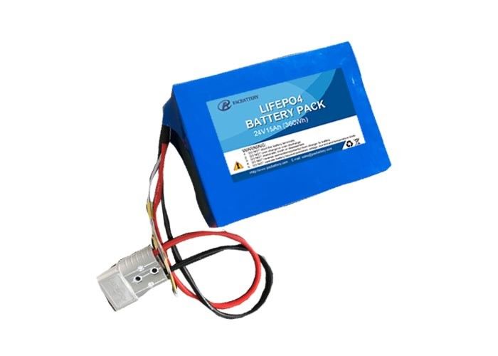 Electric Robot LifePO4 Rechargeable Battery 24v 15Ah With SMBus Smart BMS