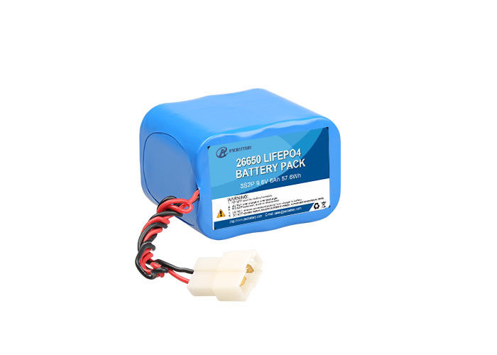 Customized IFR26650 3S2P Battery Pack 9.6V 6Ah For Solar Portable Tools