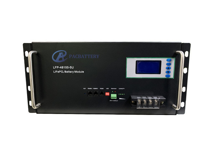 IP52 48V 100Ah 4800Wh Deep Cycle LiFePO4 Battery 5U Rack Mount for Telecom UPS